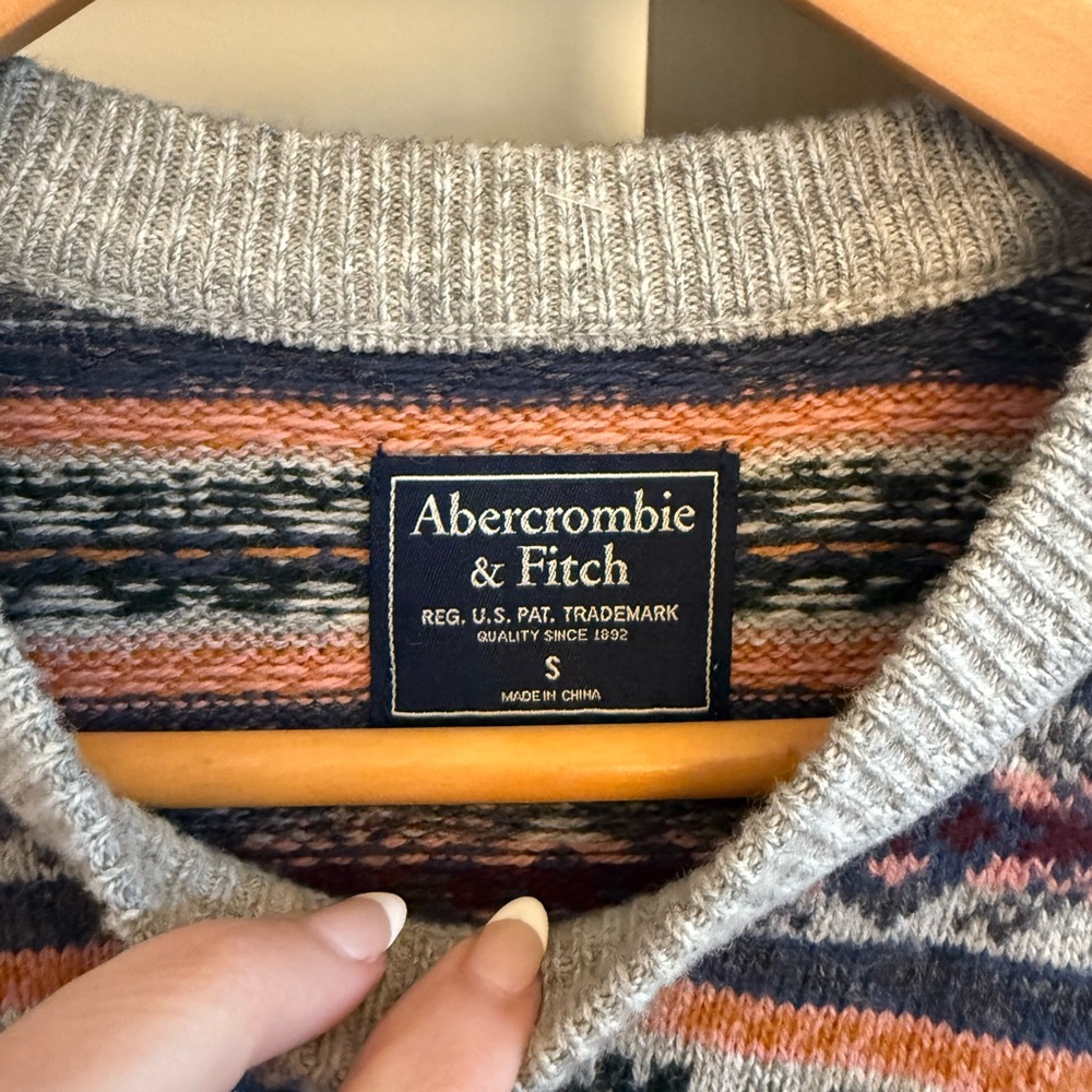 Abercrombie & Fitch Multicolor Fair Isle Nordic Crewneck Sweater - Picture 3 of 5